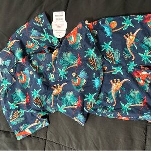 Tropical Dinosaur Print Shirt